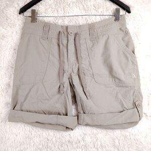 North Face Women’s Shorts Hiking Gray Sz 6 Long Lightweight Athletic Drawstring